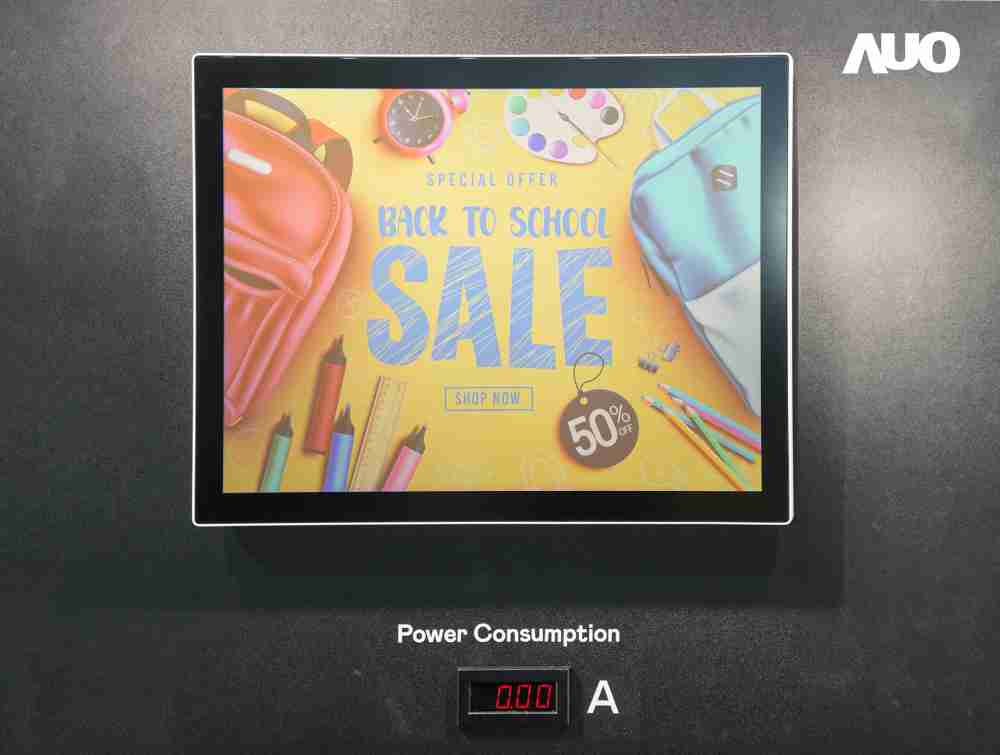 918.COM展示胆固醇液晶超低耗能户外全彩显示器，，，，ChLC（胆固醇液晶）以双稳态技术使静态显示零功耗，，具省电、、、、高彩度、、、环保的特性，，还整合软硬件系统解决方案，，可透过单一云端平台管理